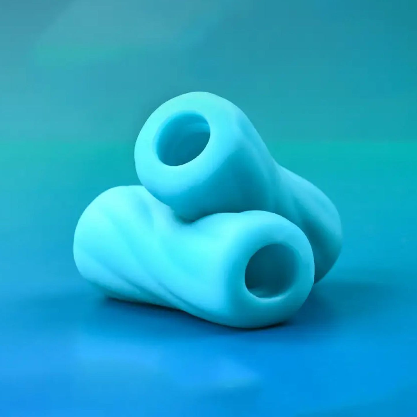 Squishy Massager for men Soft, squishy, ribbed stroker for men Sky