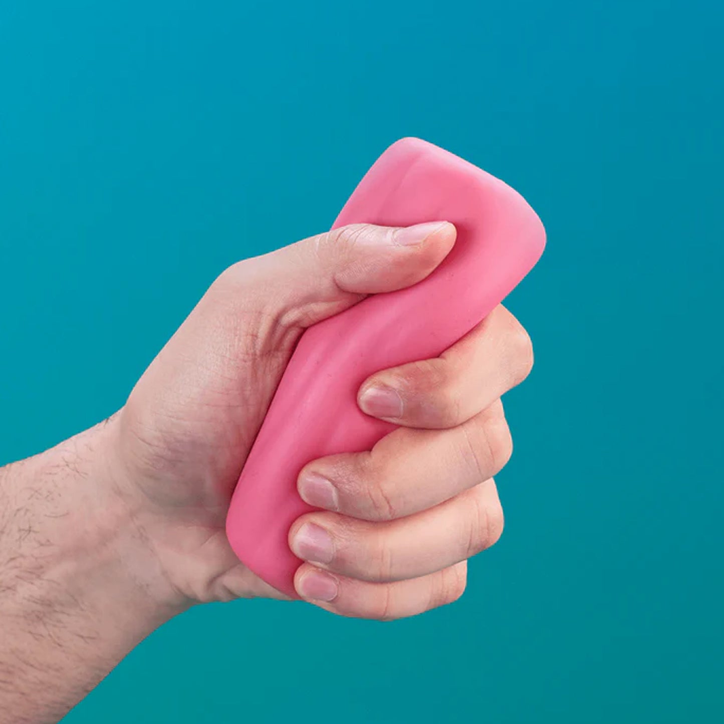 Squishy Massager for men Soft, squishy, ribbed stroker for men Pink