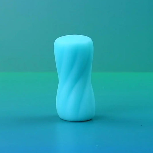 Squishy Massager for men Soft, squishy, ribbed stroker for men Sky