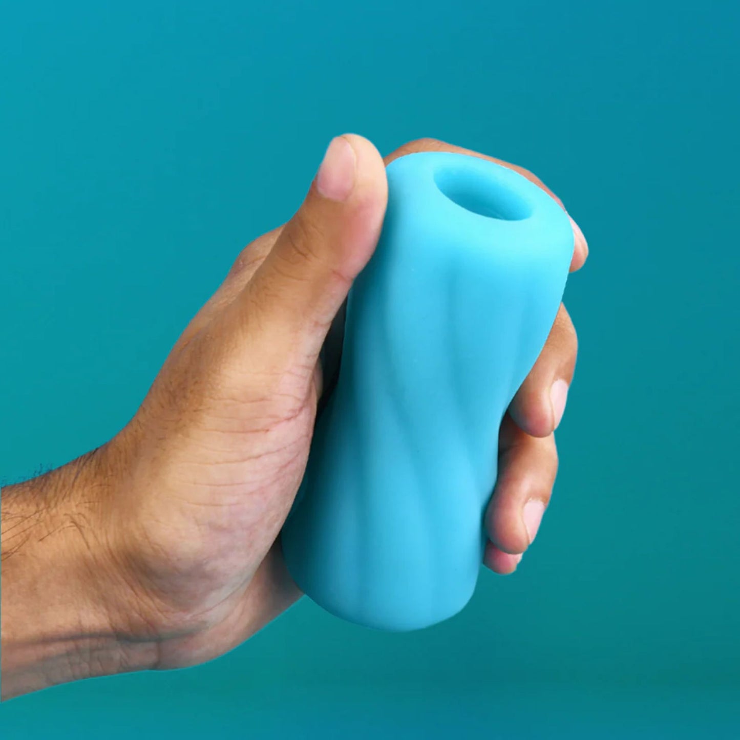Squishy Massager for men Soft, squishy, ribbed stroker for men Sky