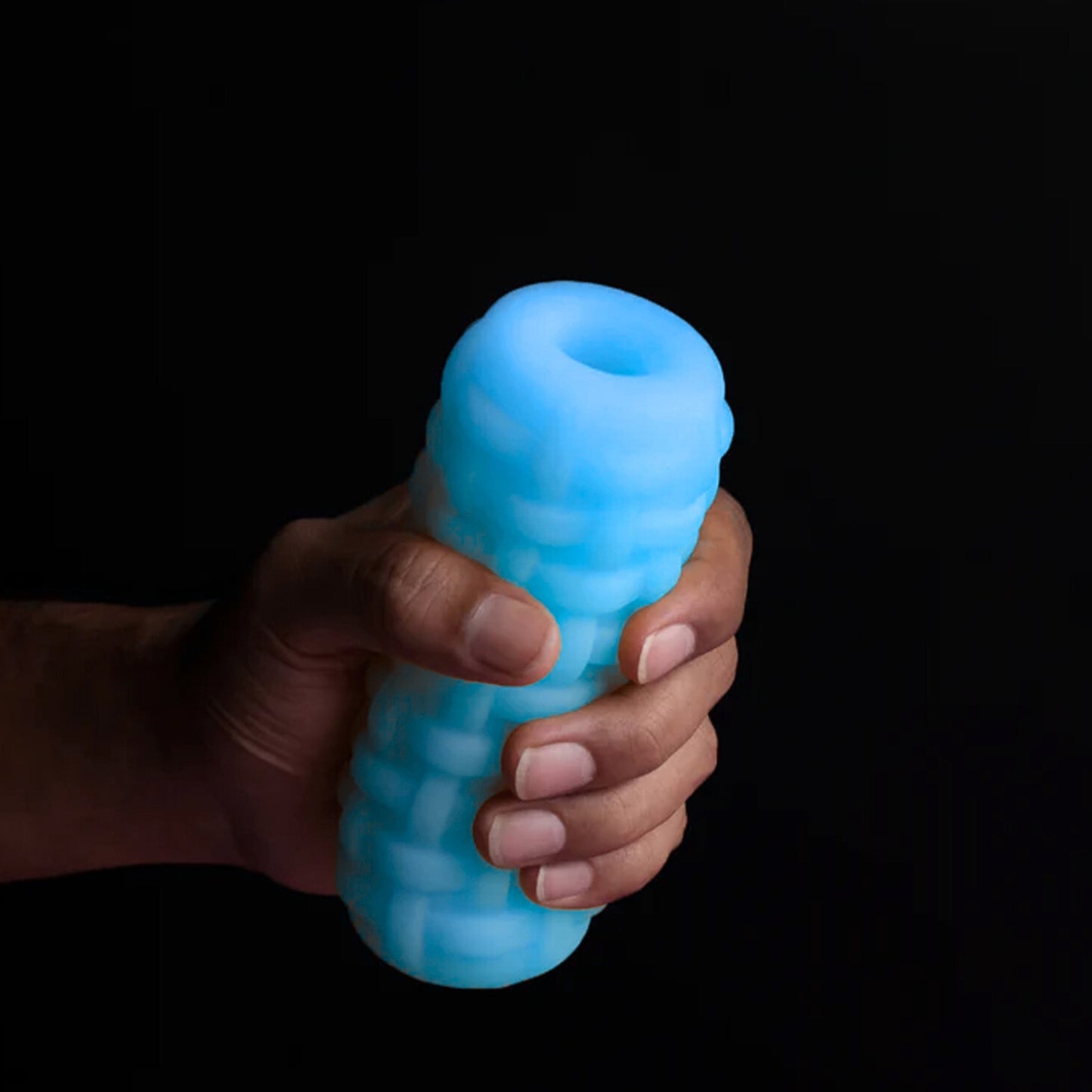 Squishy Massager for men Soft, squishy, ribbed stroker for men Sky