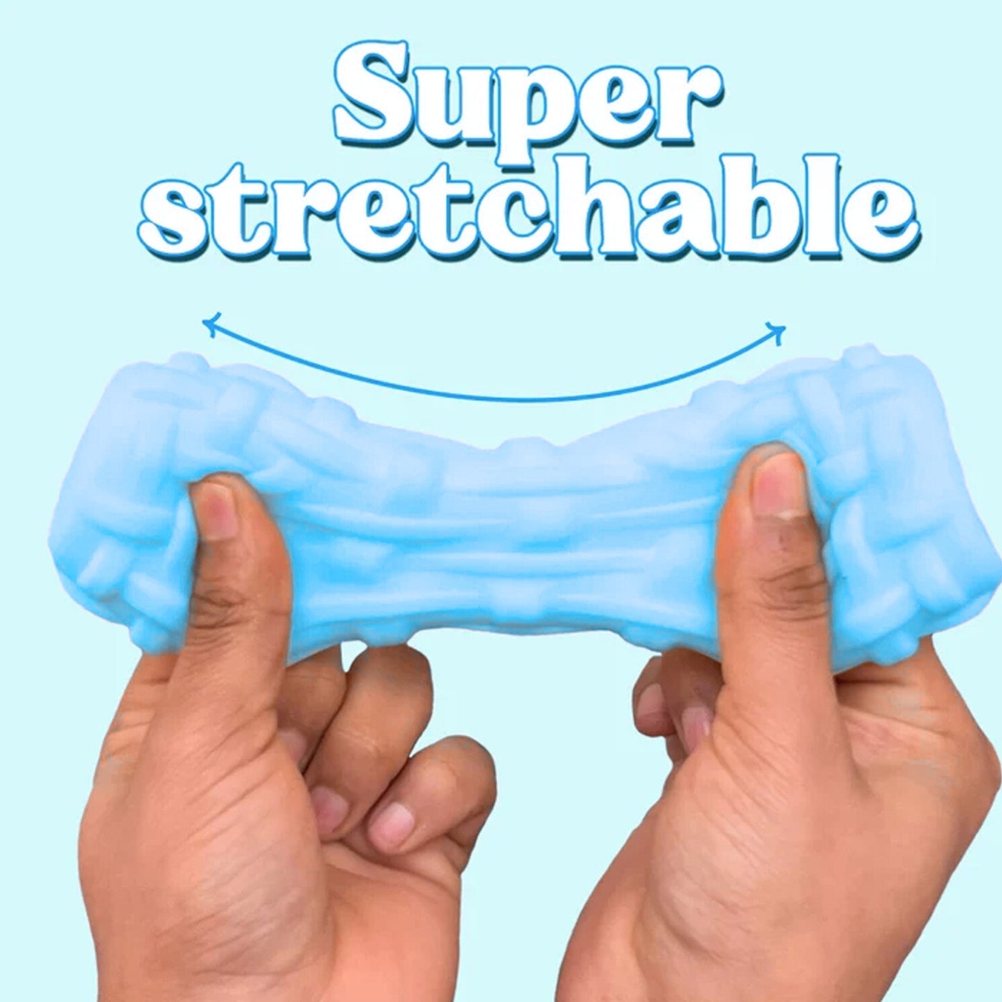 Squishy Massager for men Soft, squishy, ribbed stroker for men Sky