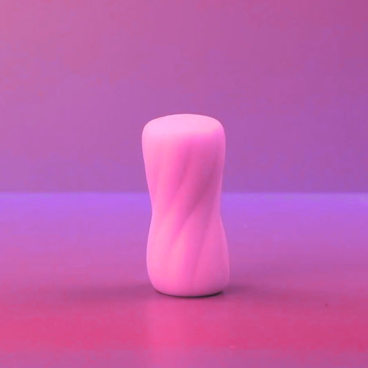 Squishy Massager for men Soft, squishy, ribbed stroker for men Pink